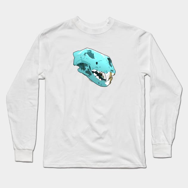 Sabre Tooth Skull Long Sleeve T-Shirt by Siegeworks